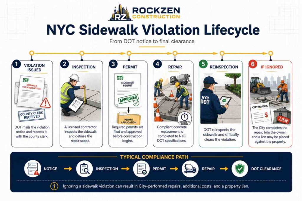 Sidewalk Violation lifecycle