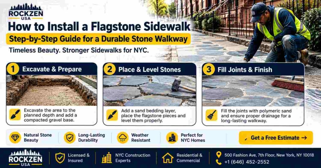 How to Install a Flagstone Sidewalk