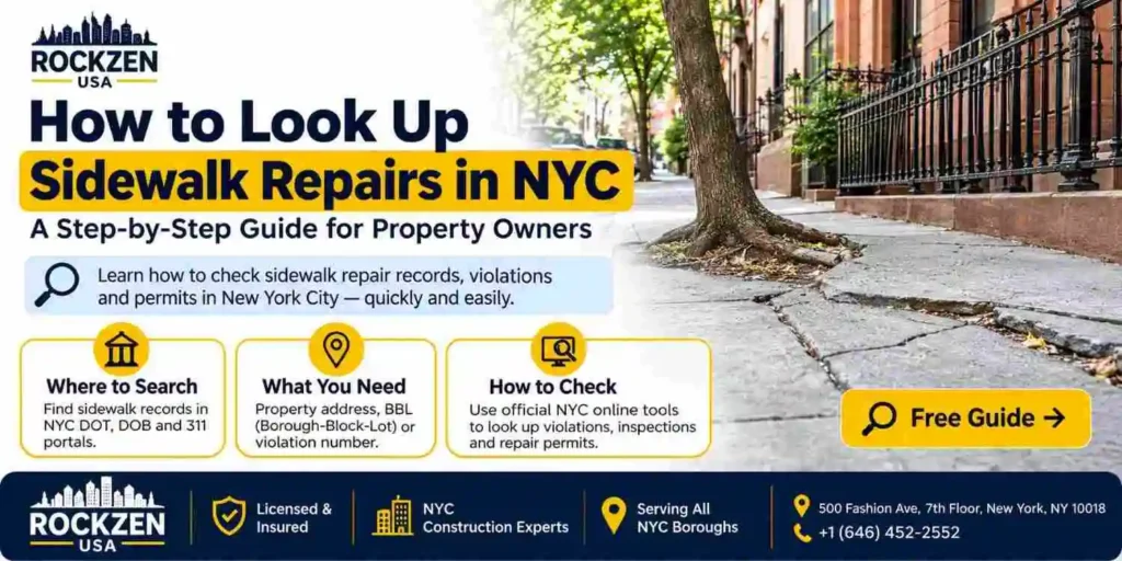 How to Look Up Sidewalk Repairs in NYC