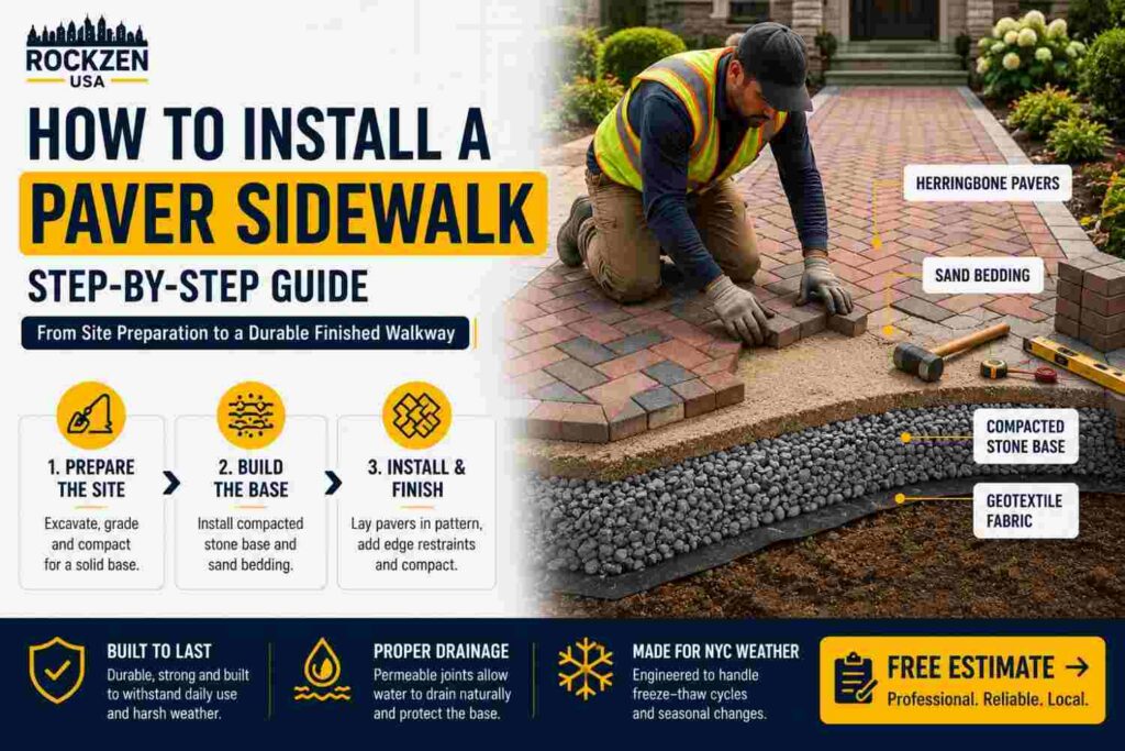 Paver Sidewalk Installation Guide