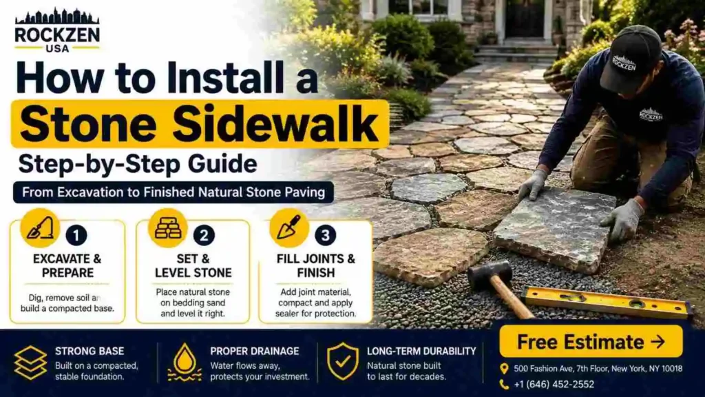 How to Install a Stone Sidewalk
