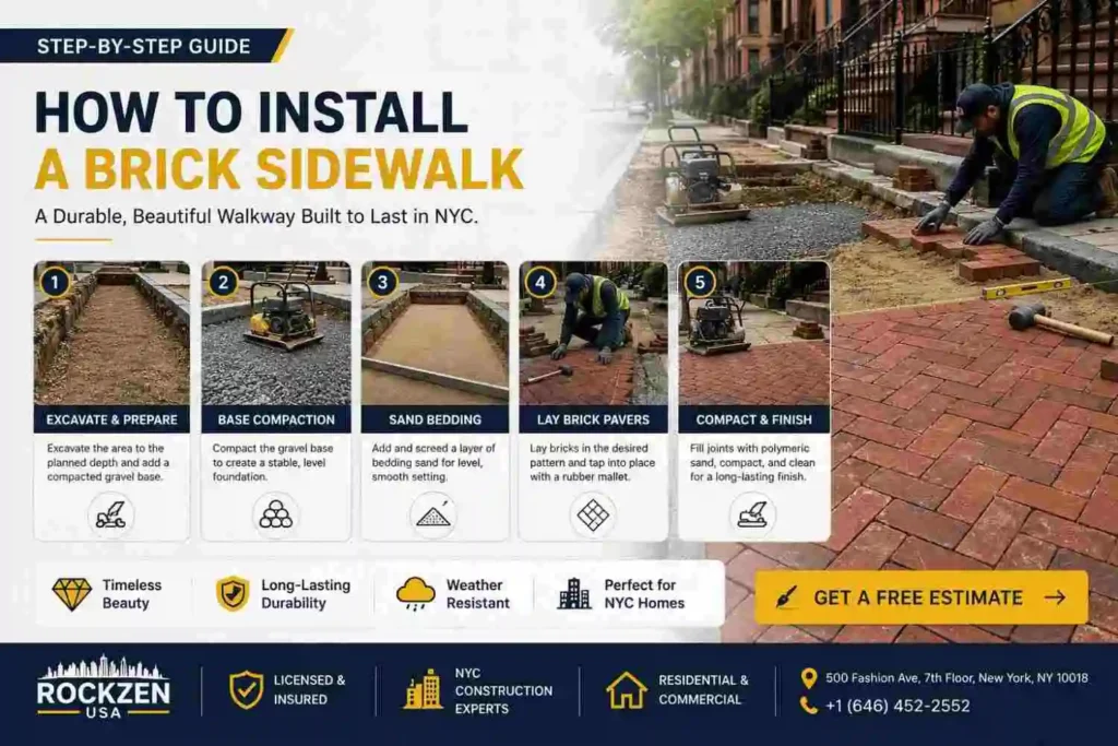How to Install a Brick Sidewalk