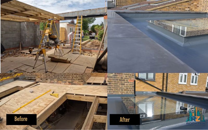 Roofing installation project